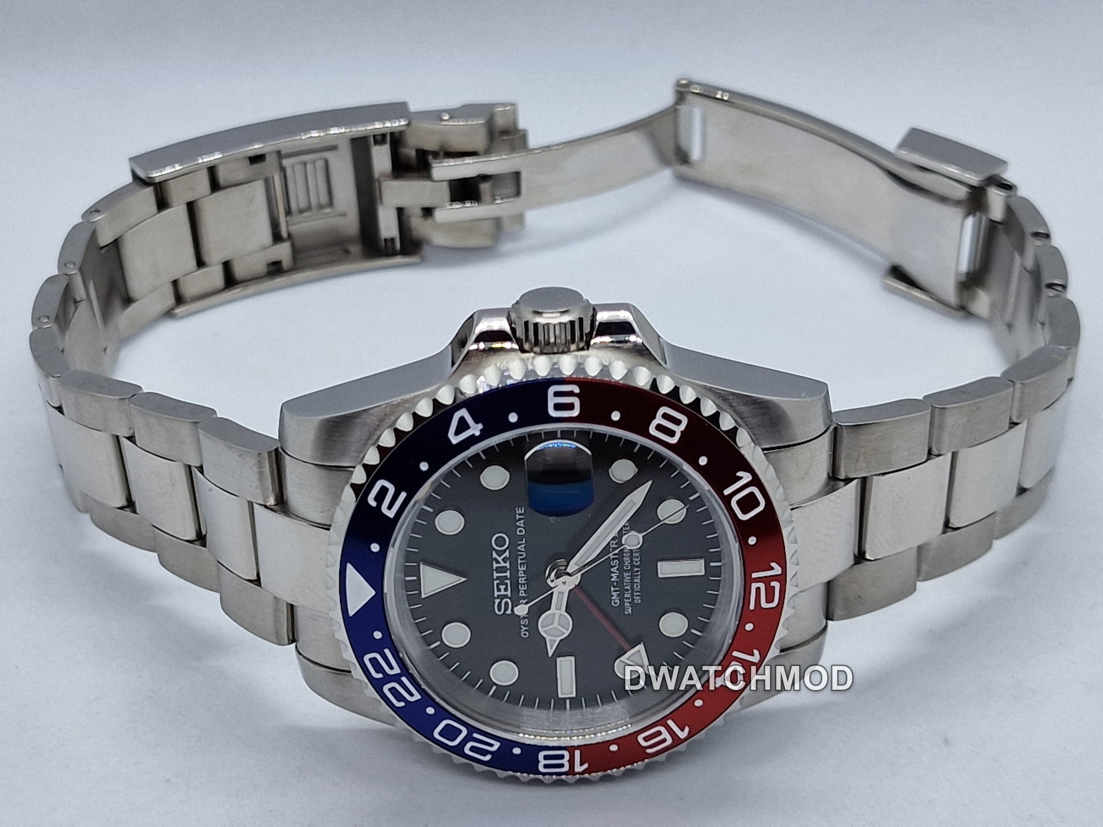 Orologio Mod Gmt Pepsi Nh35 automatico 40mm vetro zaffiro — foto 4