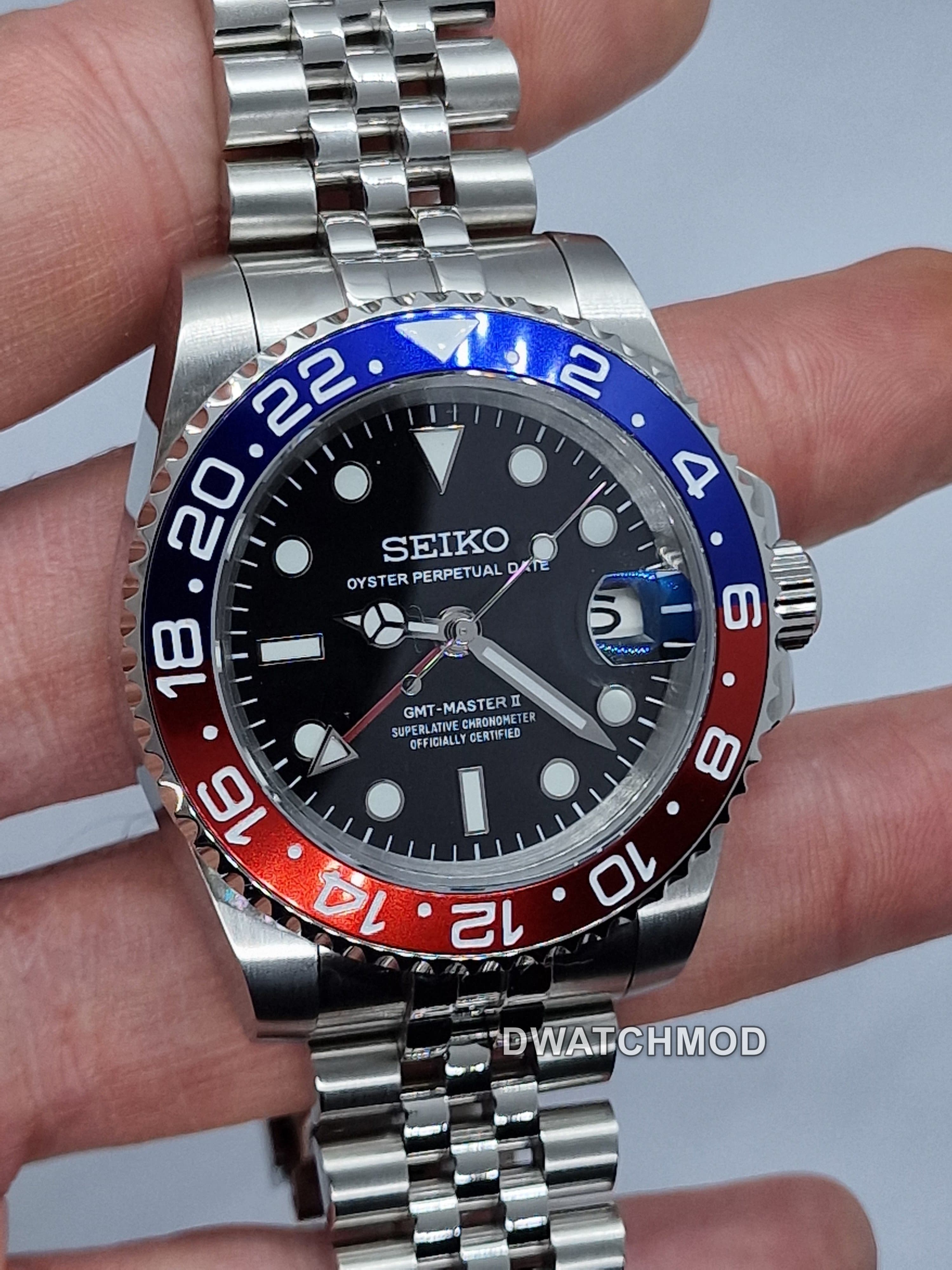 Orologio Mod Gmt Pepsi Nh35 automatico 40mm vetro zaffiro — foto 9