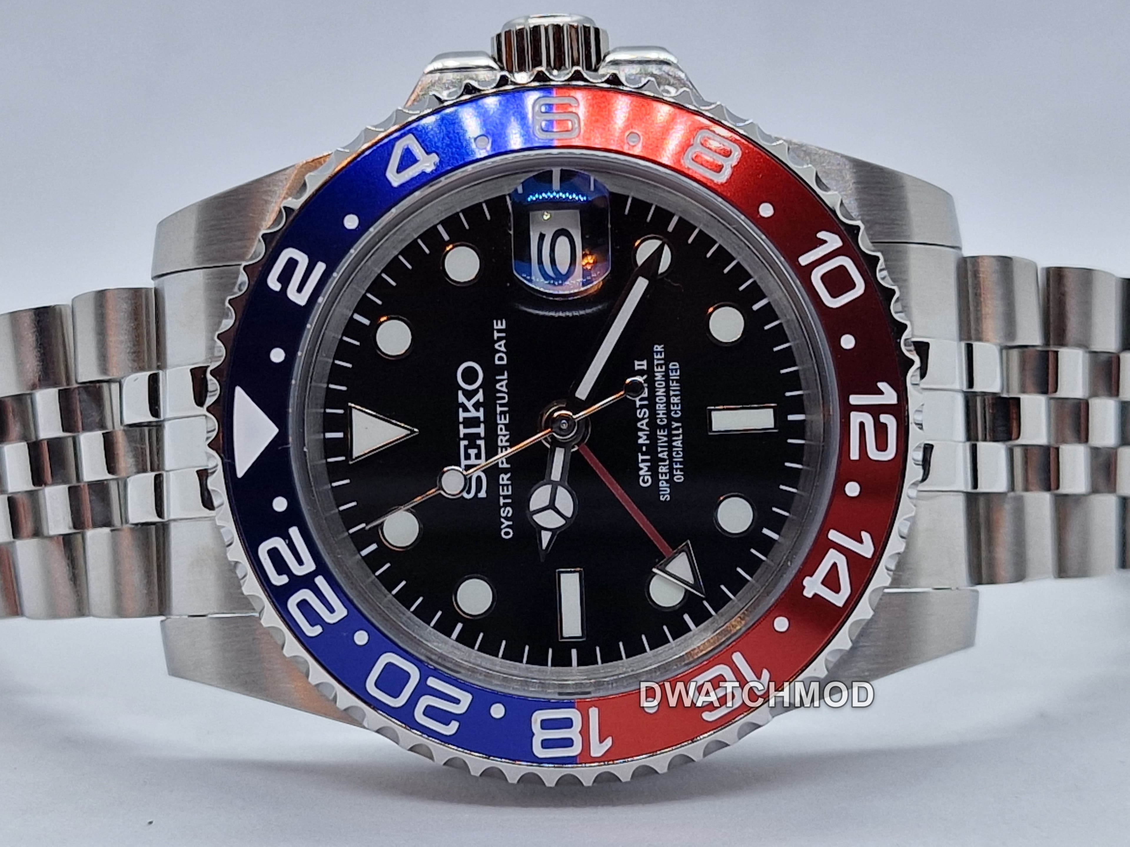 Orologio Mod Gmt Pepsi Nh35 automatico 40mm vetro zaffiro — foto 11