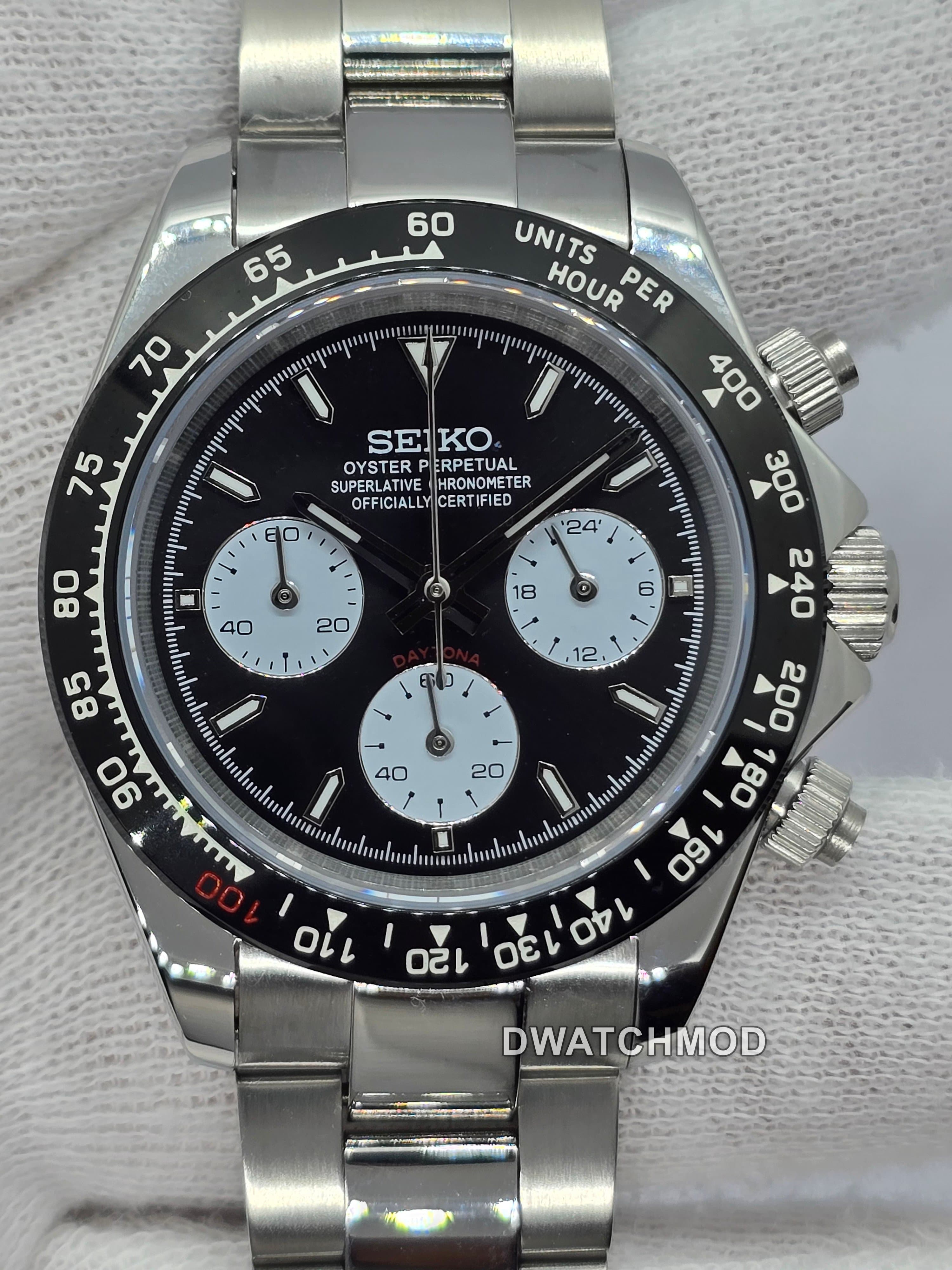 Orologio Mod Daytona cronografo Le Mans Vk63 quarzo 40mm vetro zaffiro