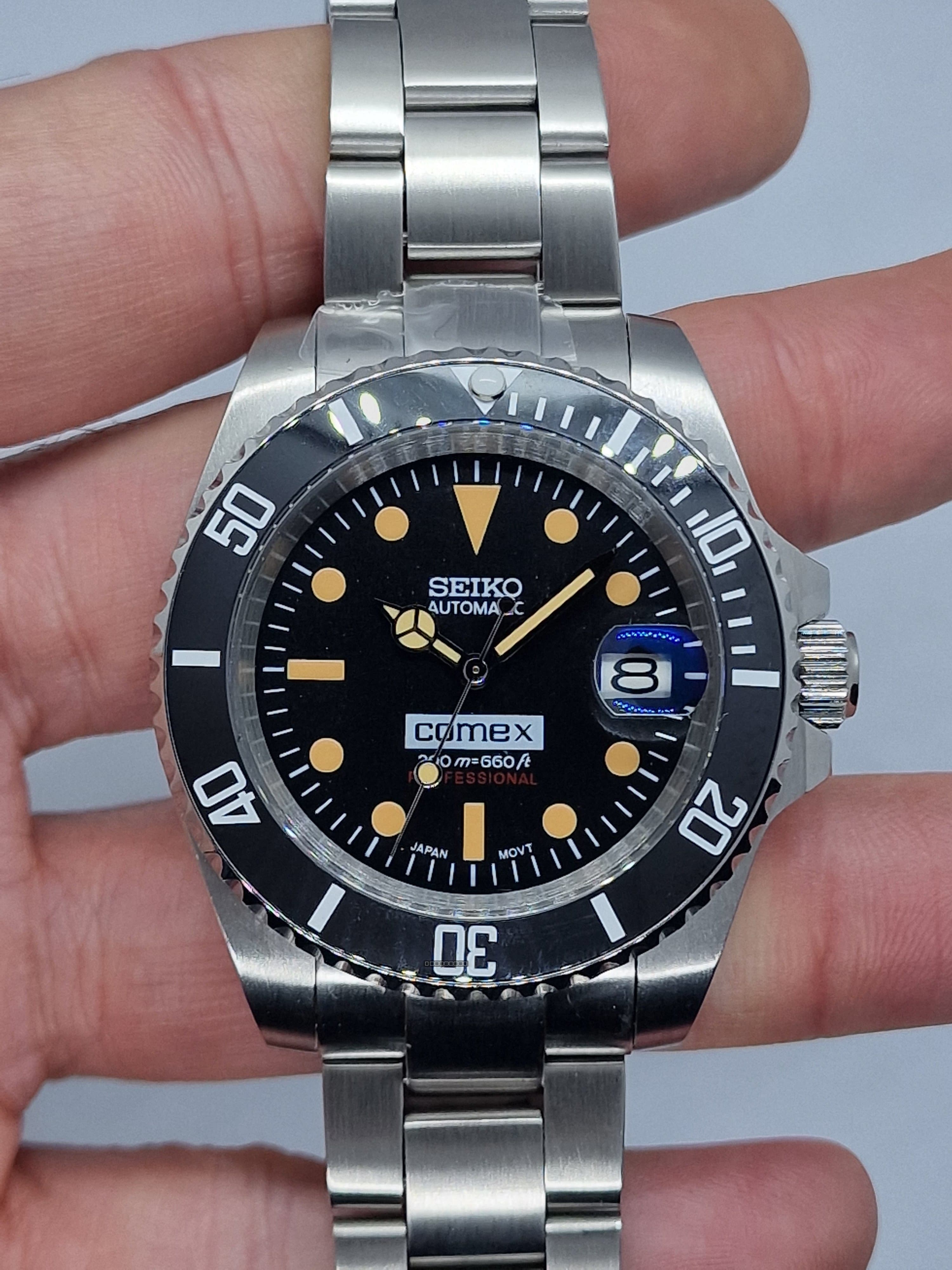 Orologio Mod Comex Submariner Nh35 automatico Oyster vetro zaffiro